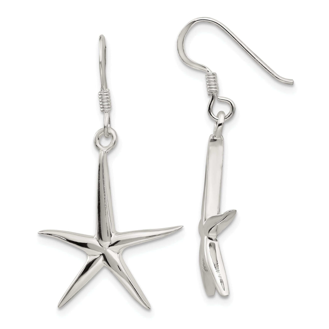 Lovely Rita's Earrings Sterling Silver Star Fish Dangle Earrings
