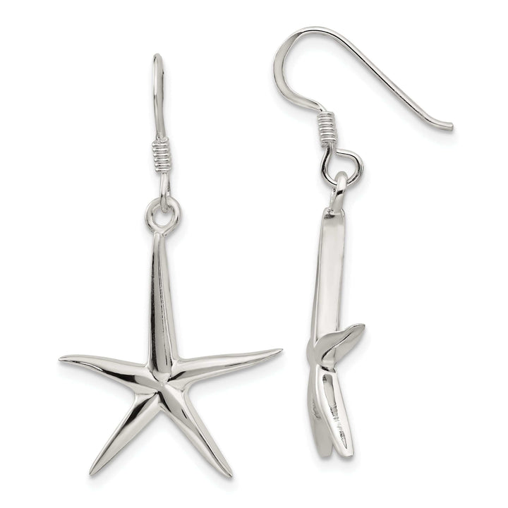 Lovely Rita's Earrings Sterling Silver Star Fish Dangle Earrings