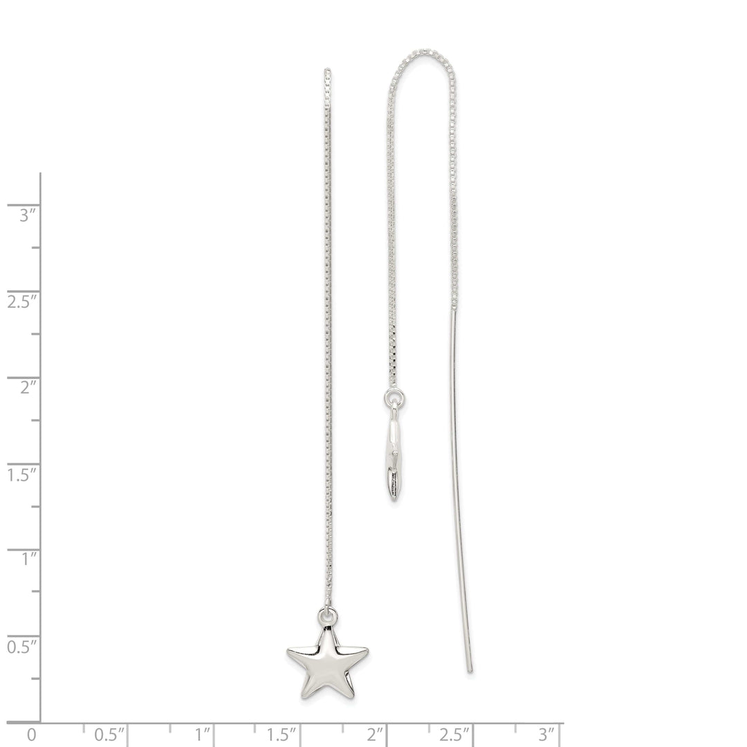 Lovely Rita's Earrings Sterling Silver Star Threader Earrings