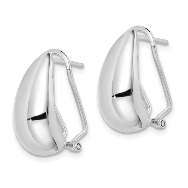 Lovely Rita's Earrings Sterling Silver Tapered J Hoop Post Earrings