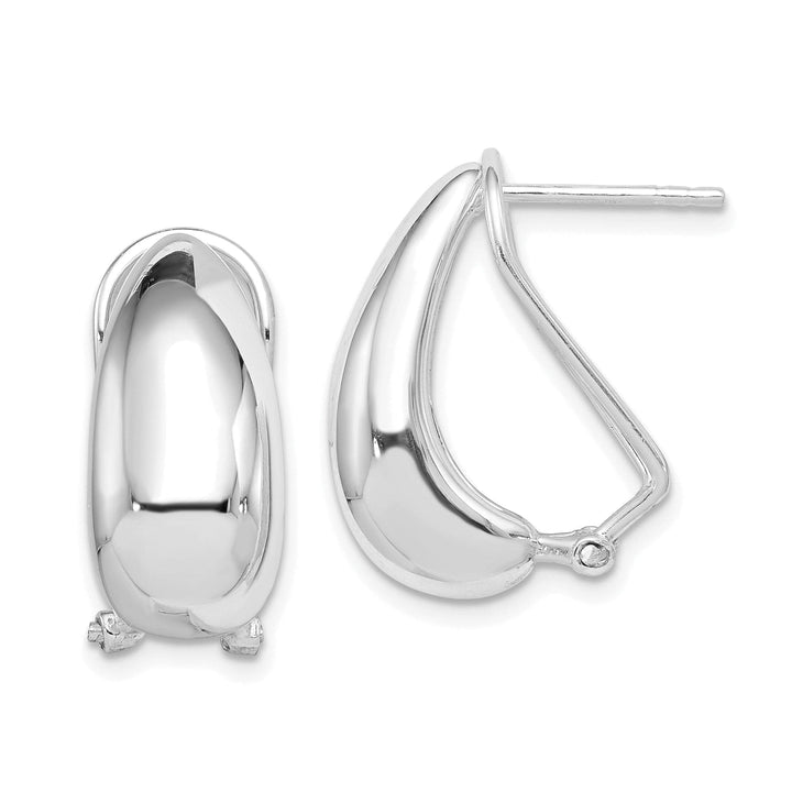 Lovely Rita's Earrings Sterling Silver Tapered J Hoop Post Earrings