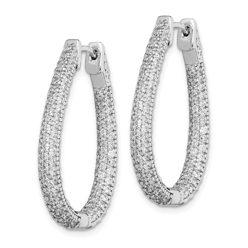 Sterling Shimmer Earrings Sterling Silver Teardrop Hoop Earrings