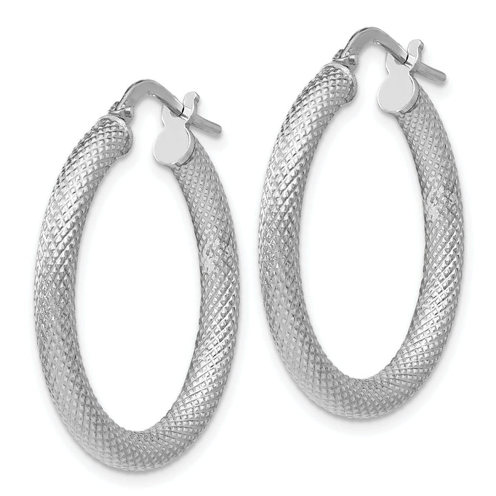 Lovely Rita's Earrings Sterling Silver Textured Hinged Hoop Earrings