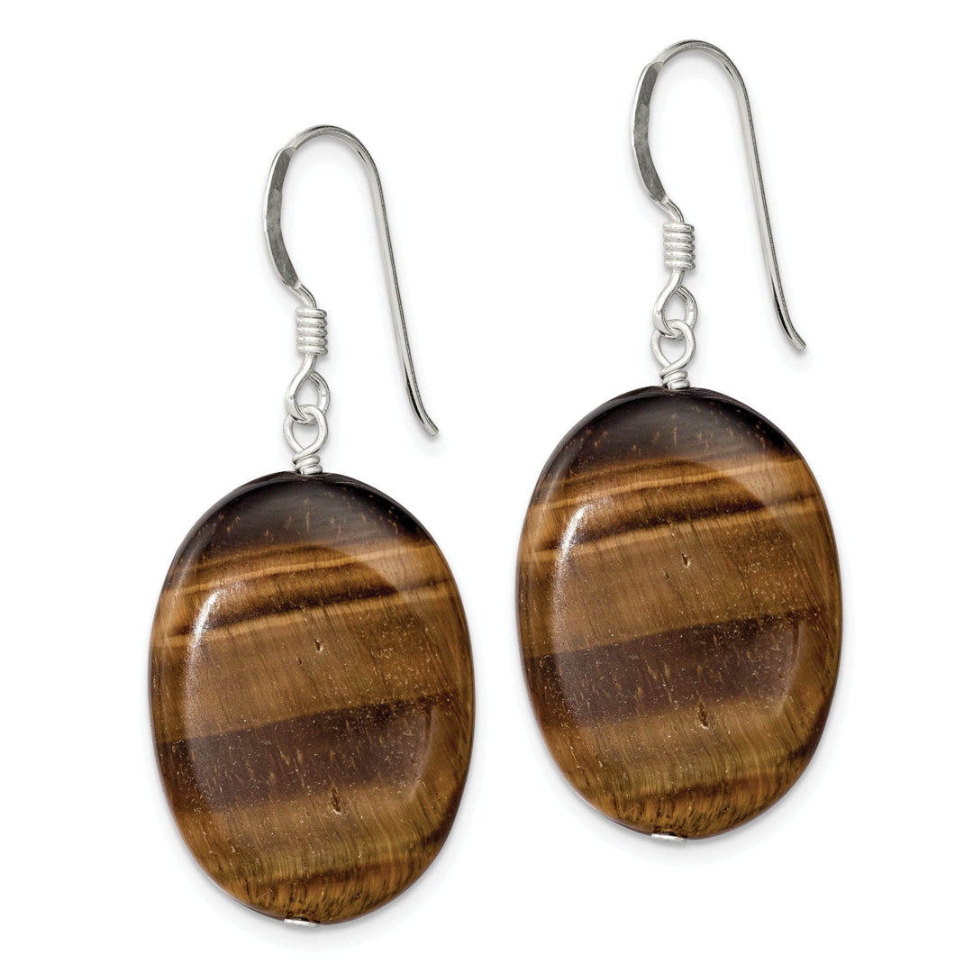 Lovely Rita's Earrings Sterling Silver Tiger's Eye Dangle Earrings
