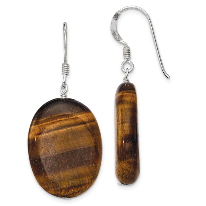Lovely Rita's Earrings Sterling Silver Tiger's Eye Dangle Earrings