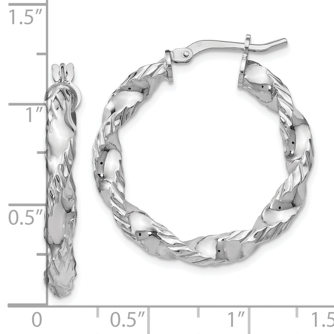 Lovely Rita's Earrings Sterling Silver Twisted Hinged Hoop Earrings