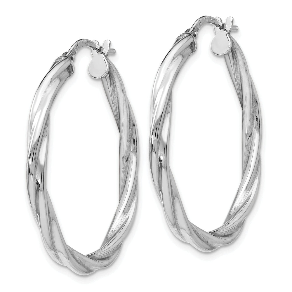 Lovely Rita's Earrings Sterling Silver Twisted Hinged Hoop Earrings