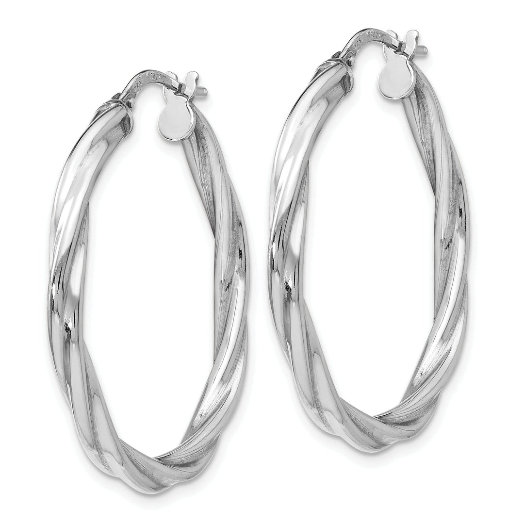 Lovely Rita's Earrings Sterling Silver Twisted Hinged Hoop Earrings