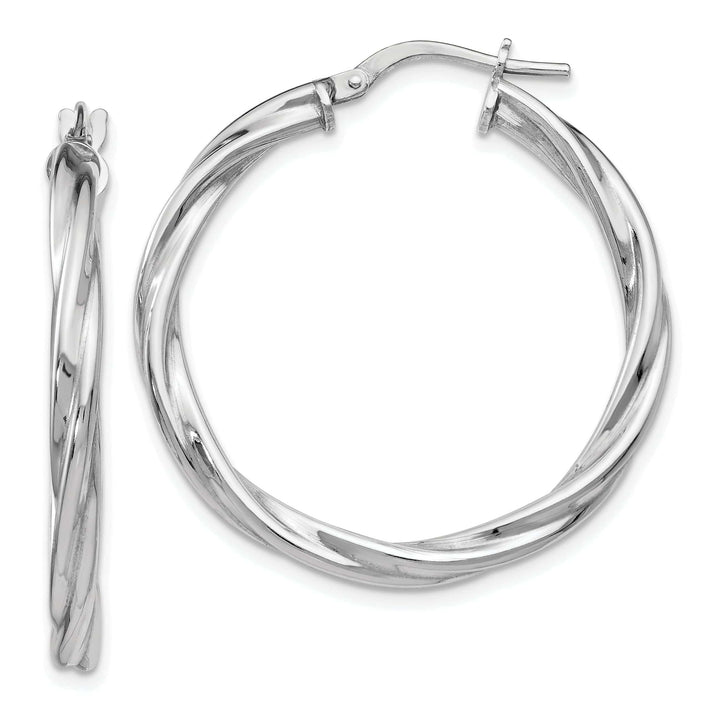 Lovely Rita's Earrings Sterling Silver Twisted Hinged Hoop Earrings