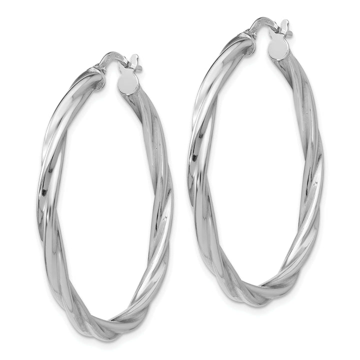 Lovely Rita's Earrings Sterling Silver Twisted Hinged Hoop Earrings