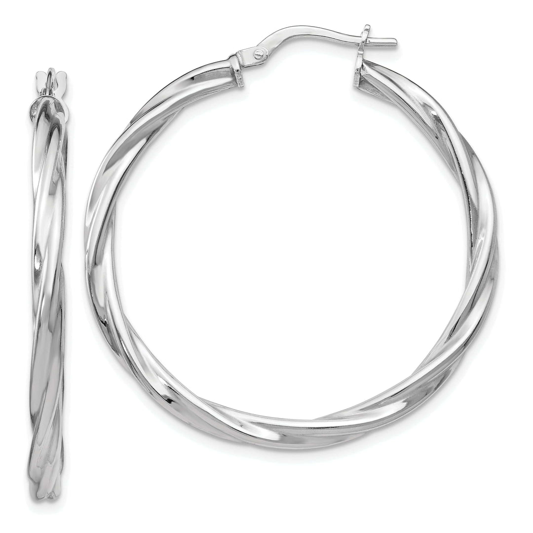 Lovely Rita's Earrings Sterling Silver Twisted Hinged Hoop Earrings