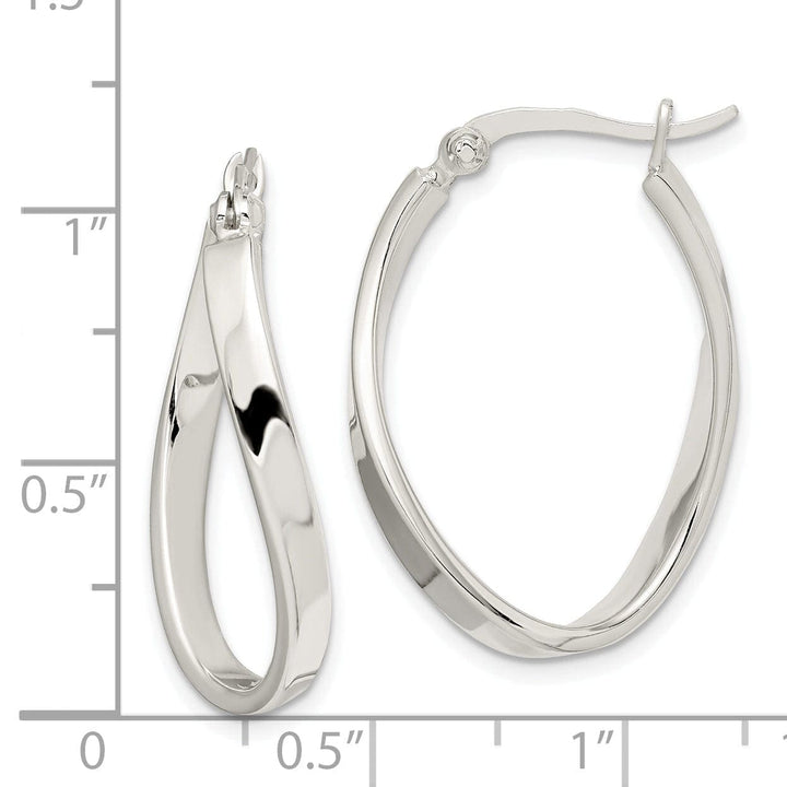 Lovely Rita's Earrings Sterling Silver Twisted Hoop Earrings
