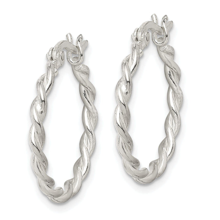 Lovely Rita's Earrings Sterling Silver Twisted Hoop Earrings