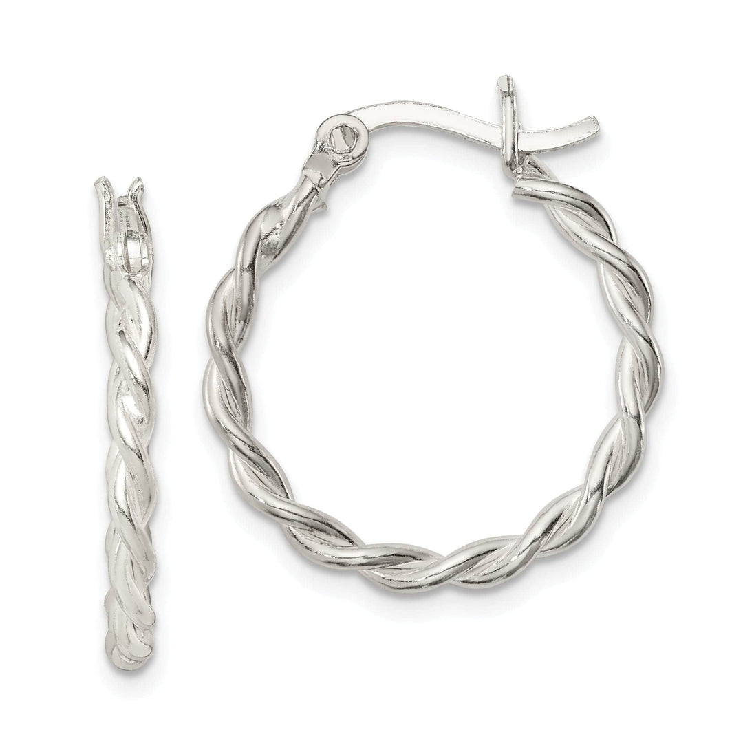 Lovely Rita's Earrings Sterling Silver Twisted Hoop Earrings
