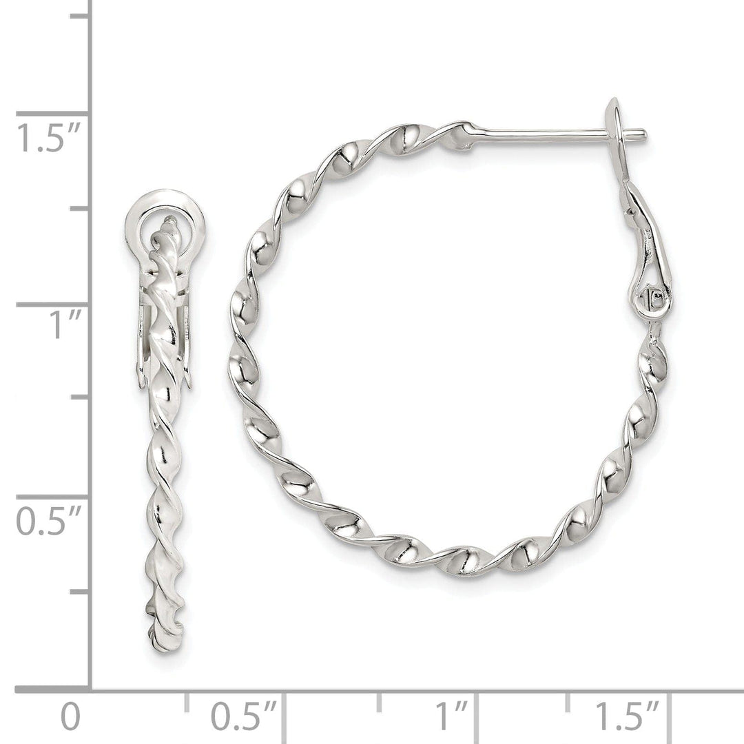 Lovely Rita's Earrings Sterling Silver Twisted Hoop Earrings