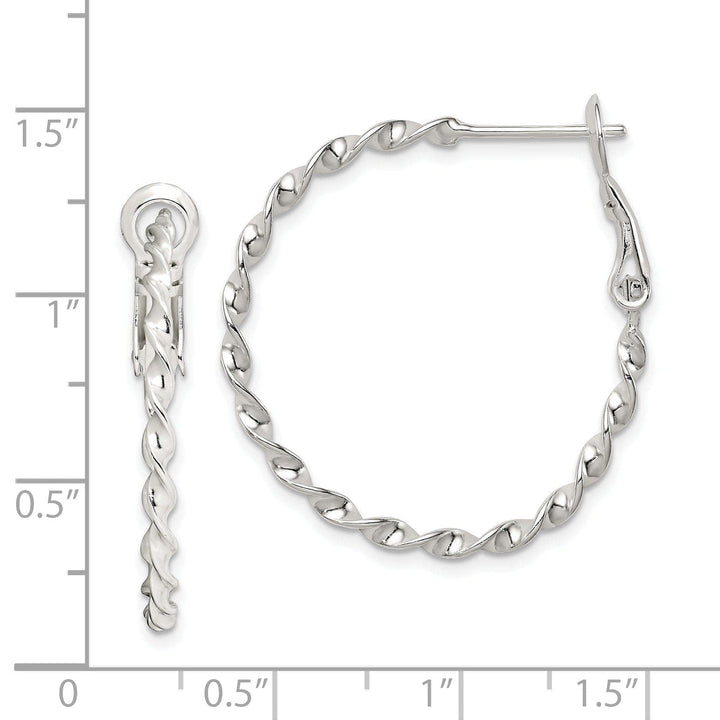 Lovely Rita's Earrings Sterling Silver Twisted Hoop Earrings