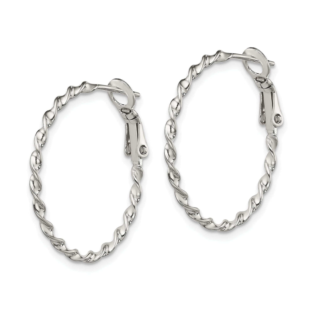 Lovely Rita's Earrings Sterling Silver Twisted Hoop Earrings