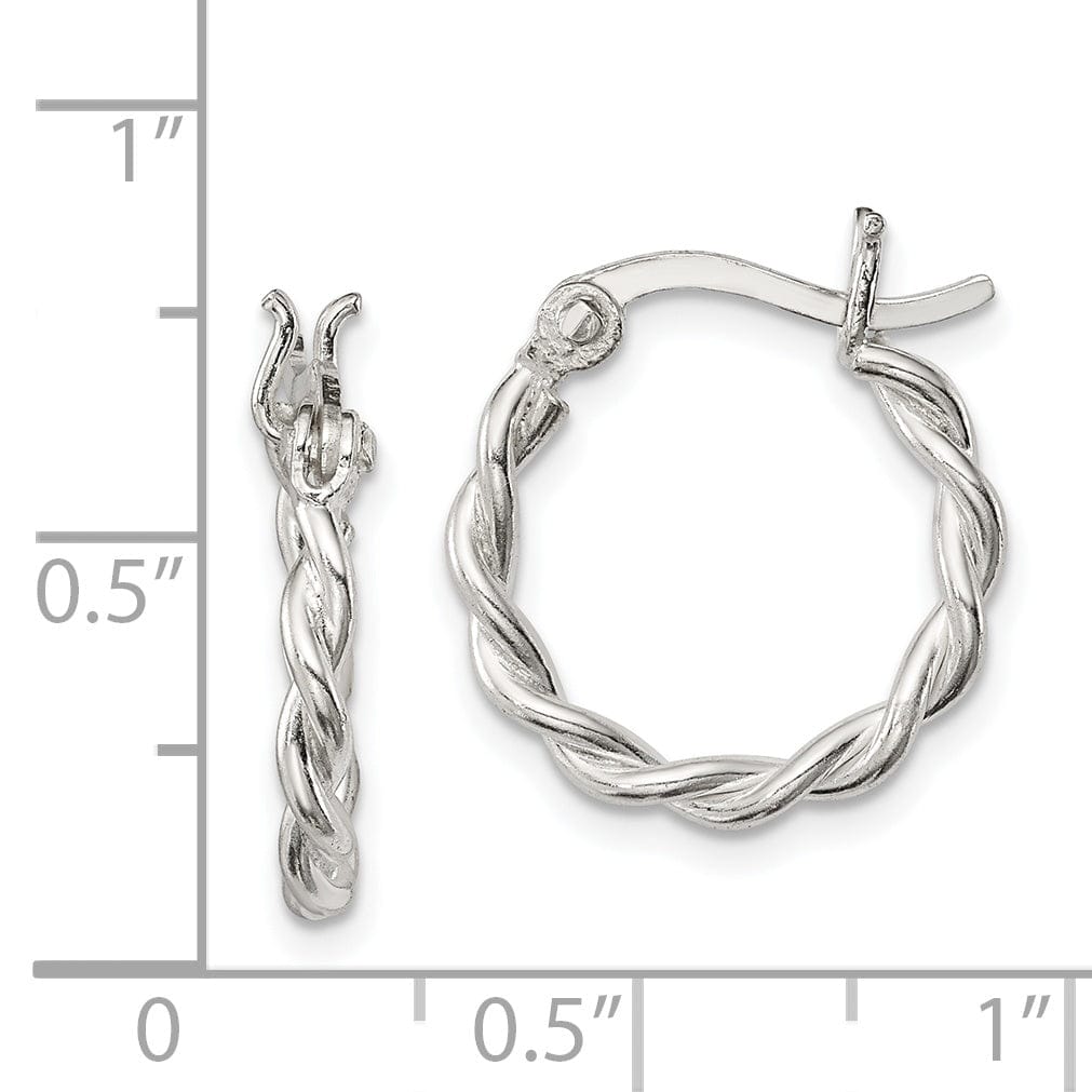 Lovely Rita's Earrings Sterling Silver Twisted Hoop Earrings