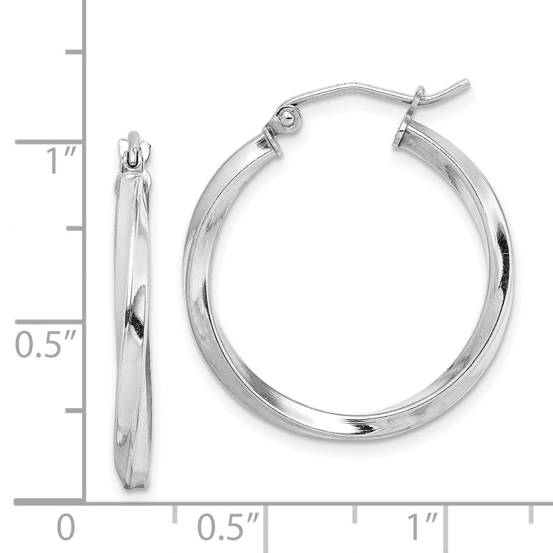Lovely Rita's Earrings Sterling Silver Twisted Hoop Earrings