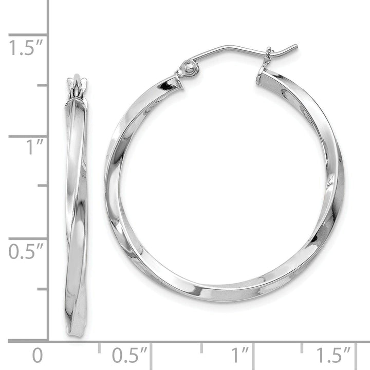 Lovely Rita's Earrings Sterling Silver Twisted Hoop Earrings
