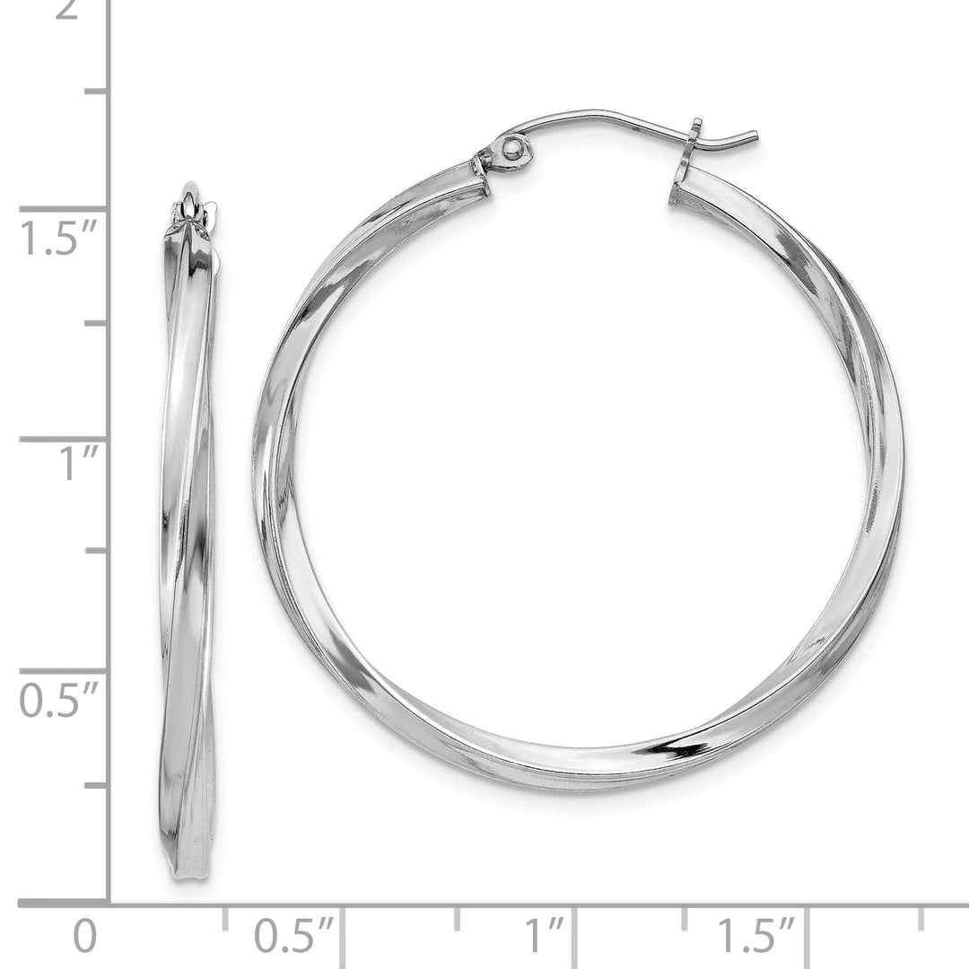 Lovely Rita's Earrings Sterling Silver Twisted Hoop Earrings
