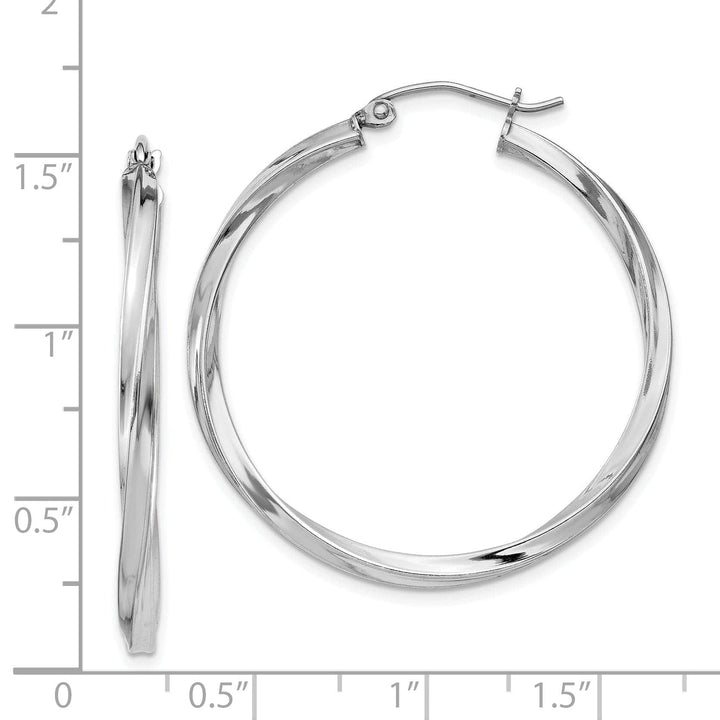 Lovely Rita's Earrings Sterling Silver Twisted Hoop Earrings