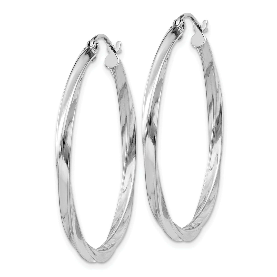 Lovely Rita's Earrings Sterling Silver Twisted Hoop Earrings