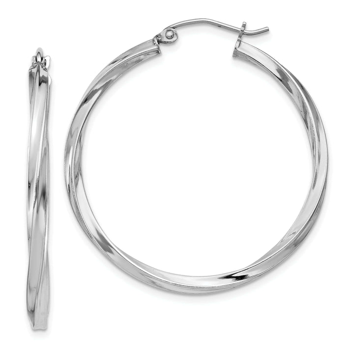 Lovely Rita's Earrings Sterling Silver Twisted Hoop Earrings