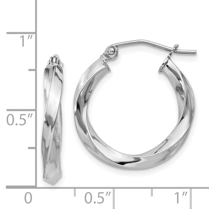 Lovely Rita's Earrings Sterling Silver Twisted Hoop Earrings