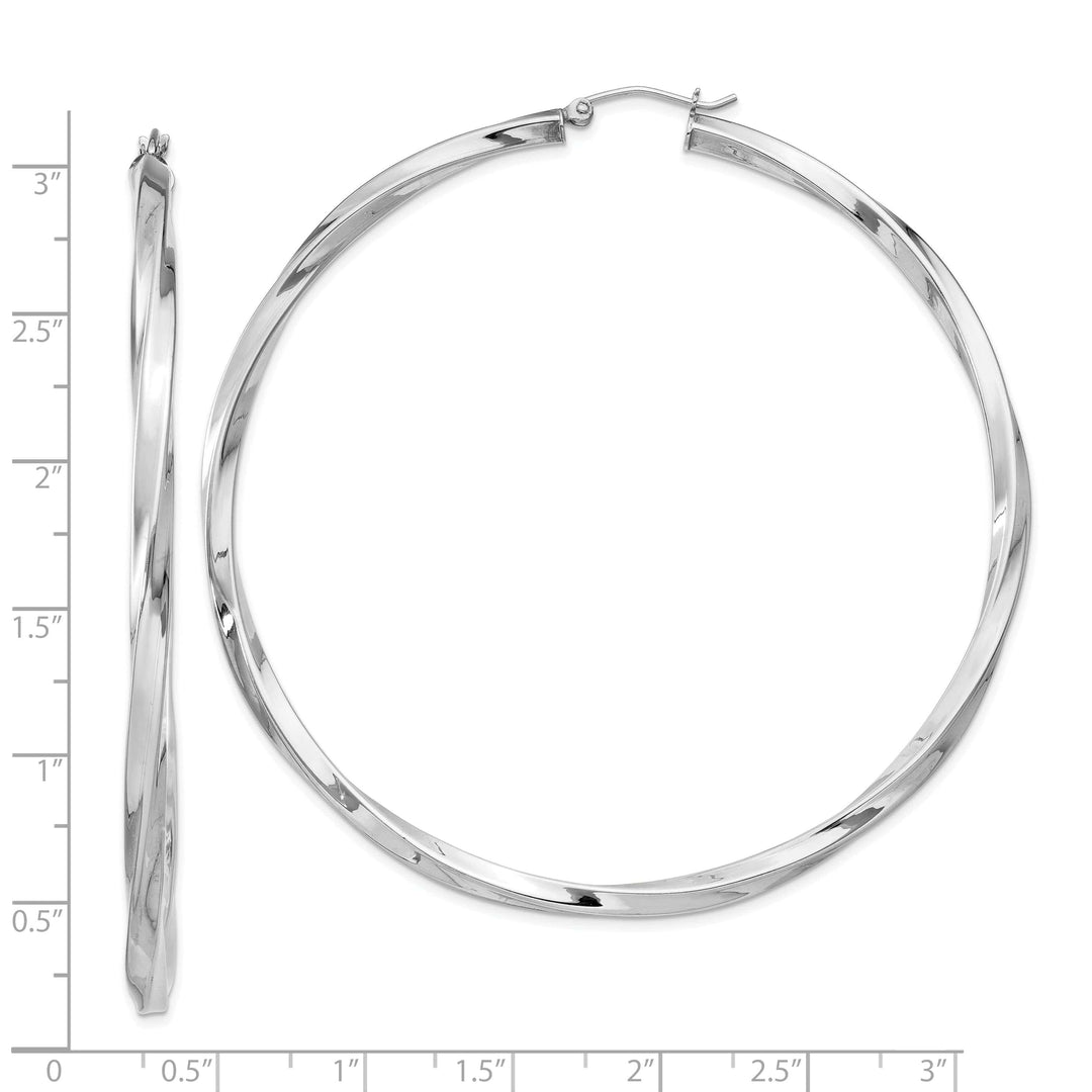 Lovely Rita's Earrings Sterling Silver Twisted Hoop Earrings