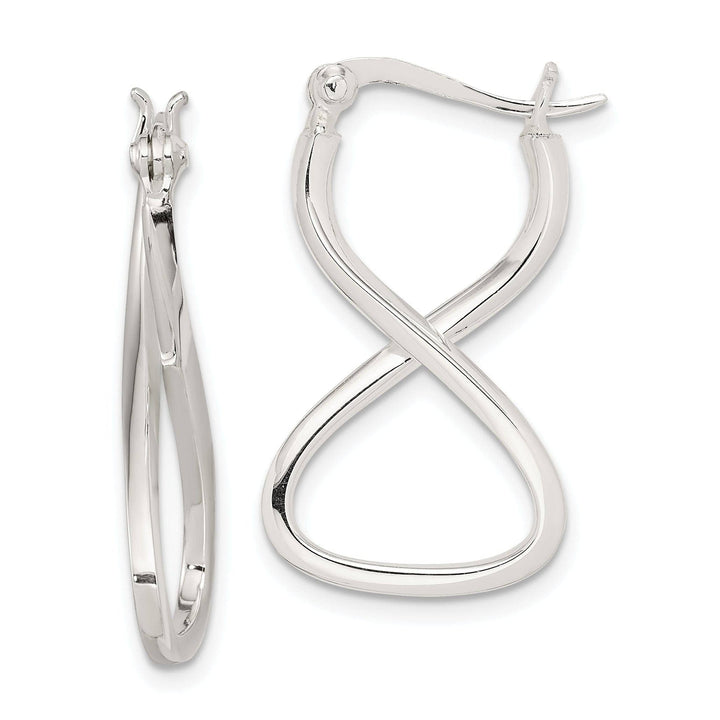 Lovely Rita's Earrings Sterling Silver Twisted Oval Hoop Earrings