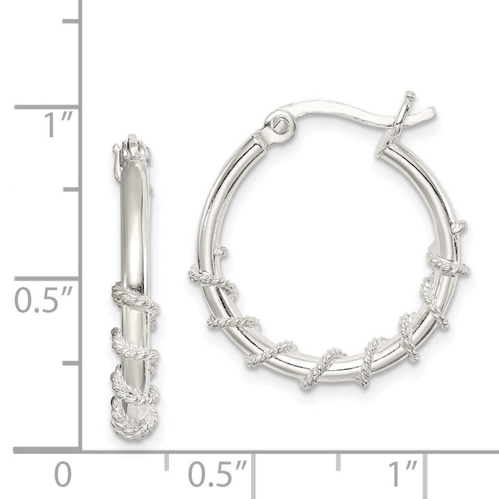 Lovely Rita's Earrings Sterling Silver Wrapped Hoop Earrings