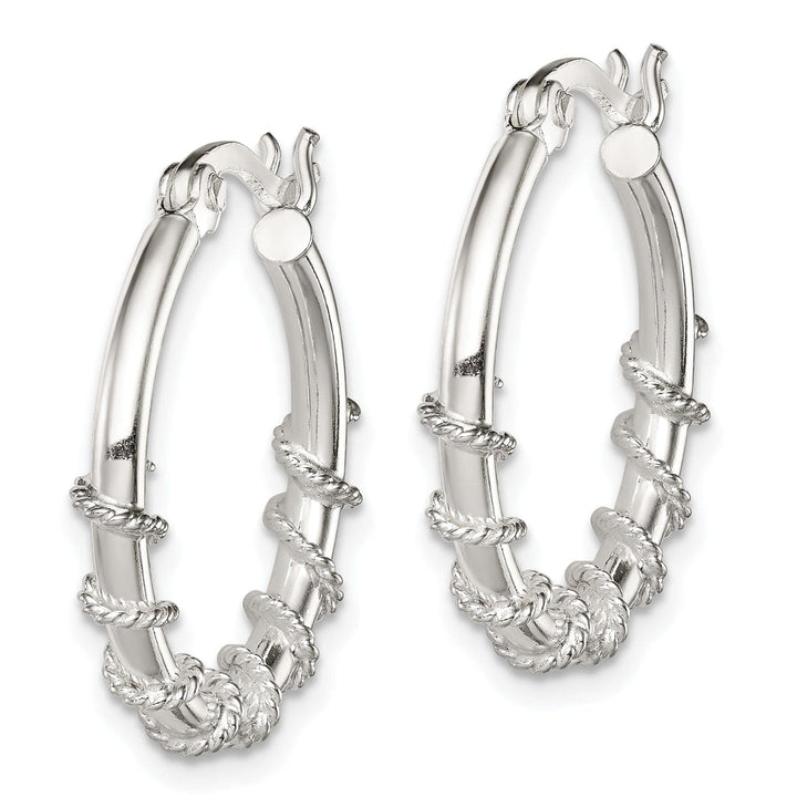 Lovely Rita's Earrings Sterling Silver Wrapped Hoop Earrings