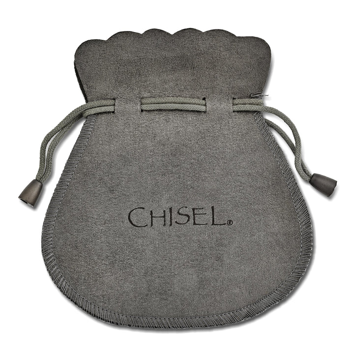 Chisel Earrings Titanium cubic zirconia hing hoop Earrings