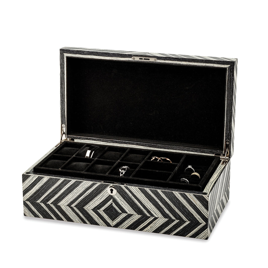 Lovely Rita's Jewelry Box Brazilian Walnut Veneer Locking Jewelry Box