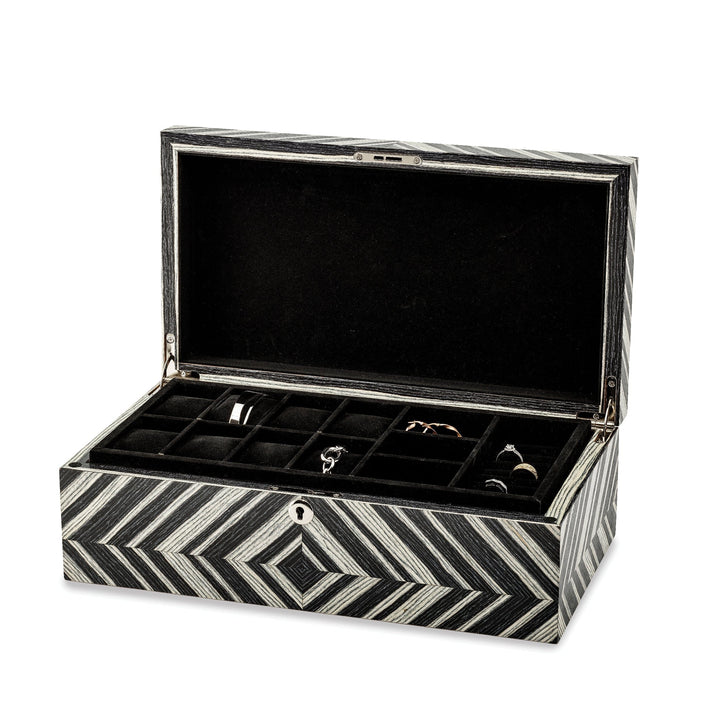 Lovely Rita's Jewelry Box Brazilian Walnut Veneer Locking Jewelry Box