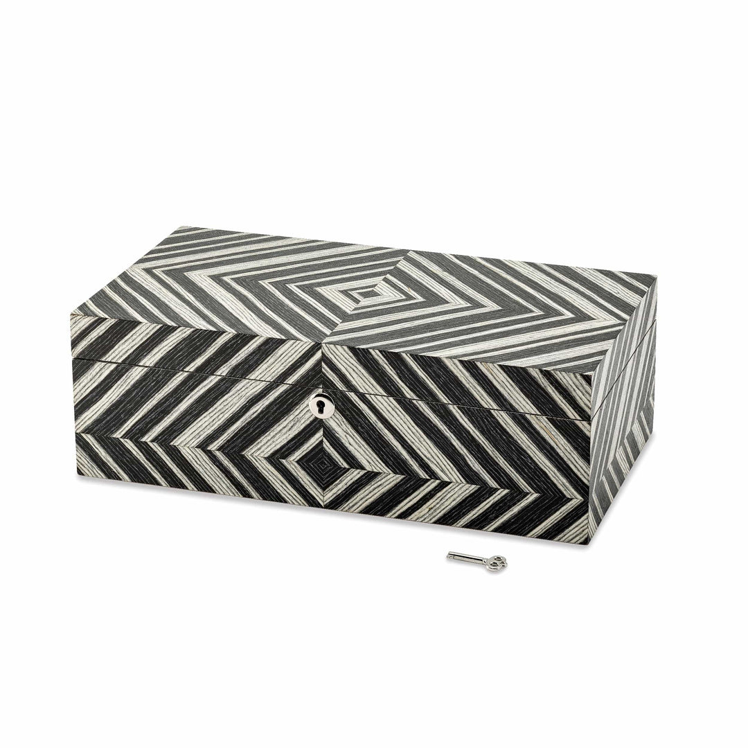 Lovely Rita's Jewelry Box Brazilian Walnut Veneer Locking Jewelry Box