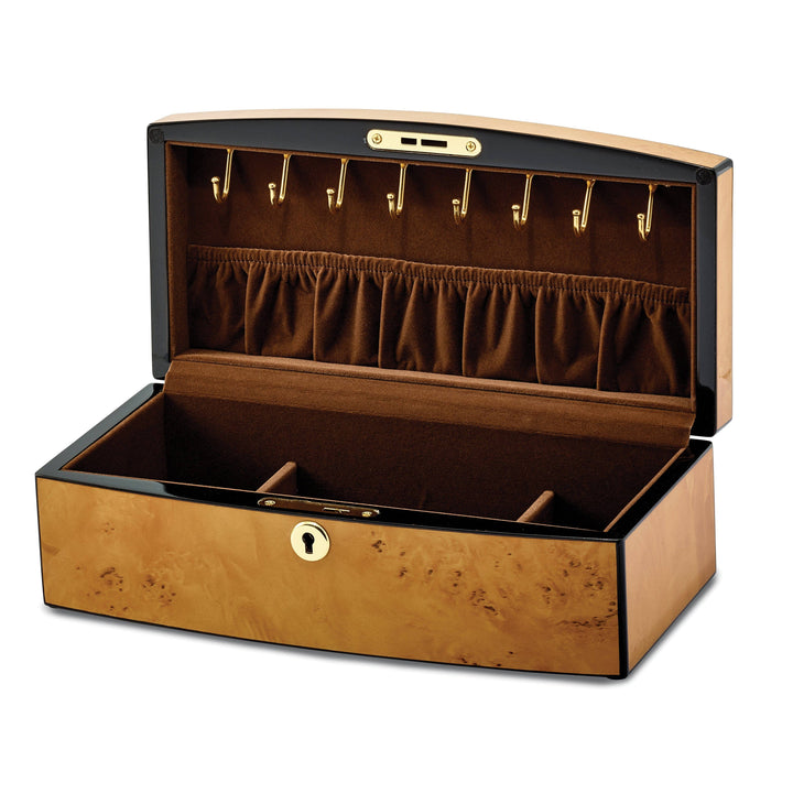 Lovely Rita's Jewelry Box Burlwood Veneer High Gloss Tray Jewelry Box