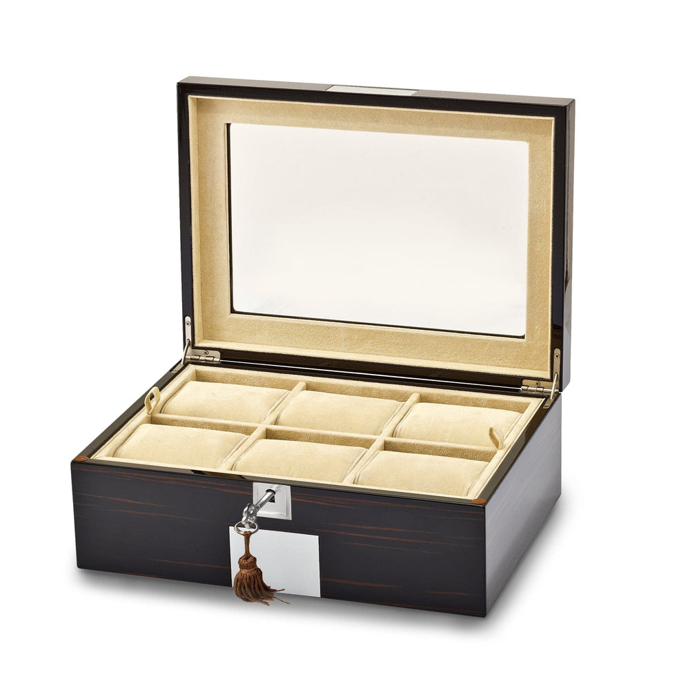 Lovely Rita's Jewelry Box Ebony Veneer Watch & Jewelry Box Lift-out Tray