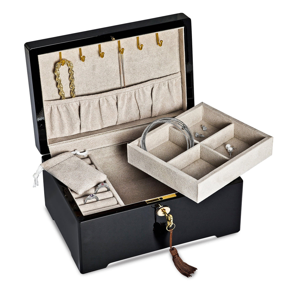 Jere Collection Jewelry Box Italian Inlaid Wood lock and key Jewelry Box