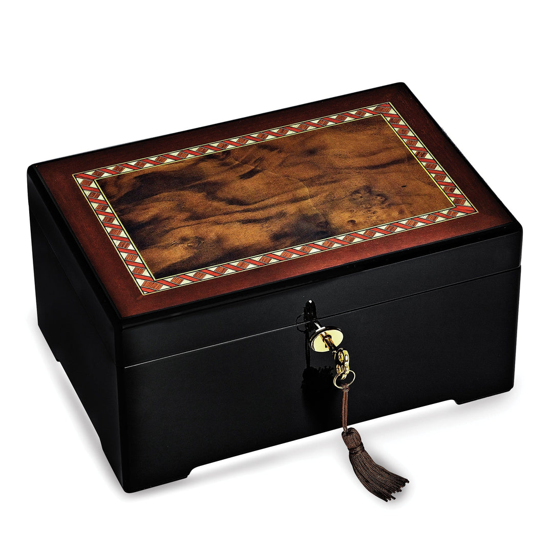 Jere Collection Jewelry Box Italian Inlaid Wood lock and key Jewelry Box