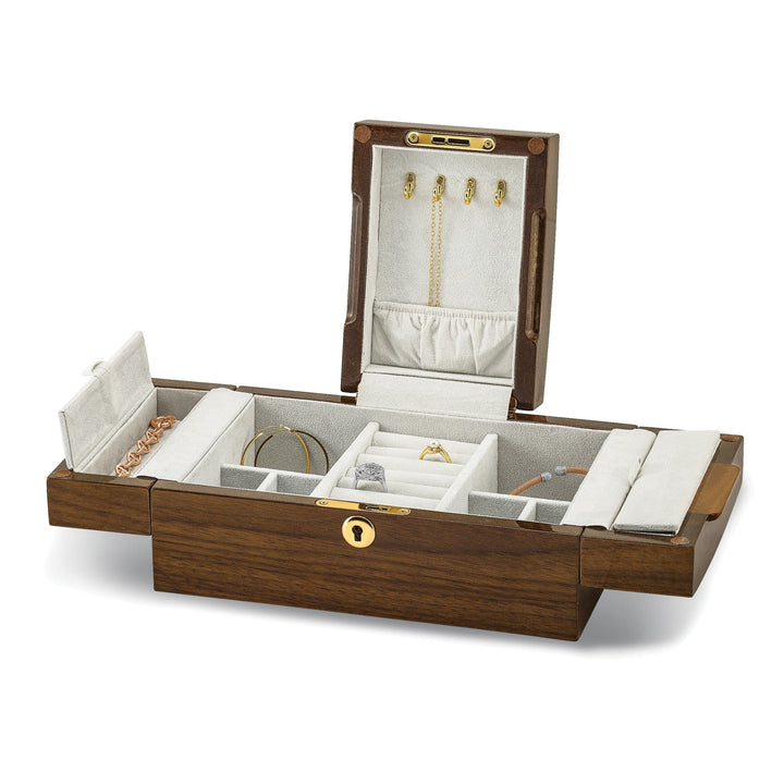 Jere Collection Jewelry Box Mapa Walnut Burlwood Veneer Jewelry Box