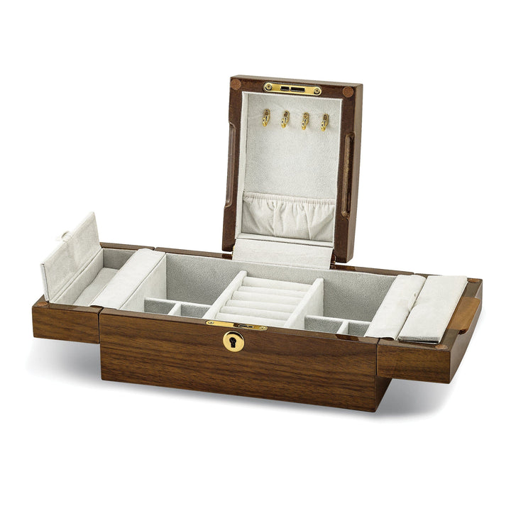 Jere Collection Jewelry Box Mapa Walnut Burlwood Veneer Jewelry Box