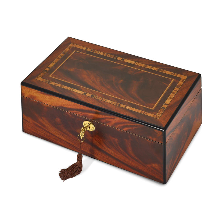 Jere Collection Jewelry Box Tiger wood veneer matte finish jewelry box