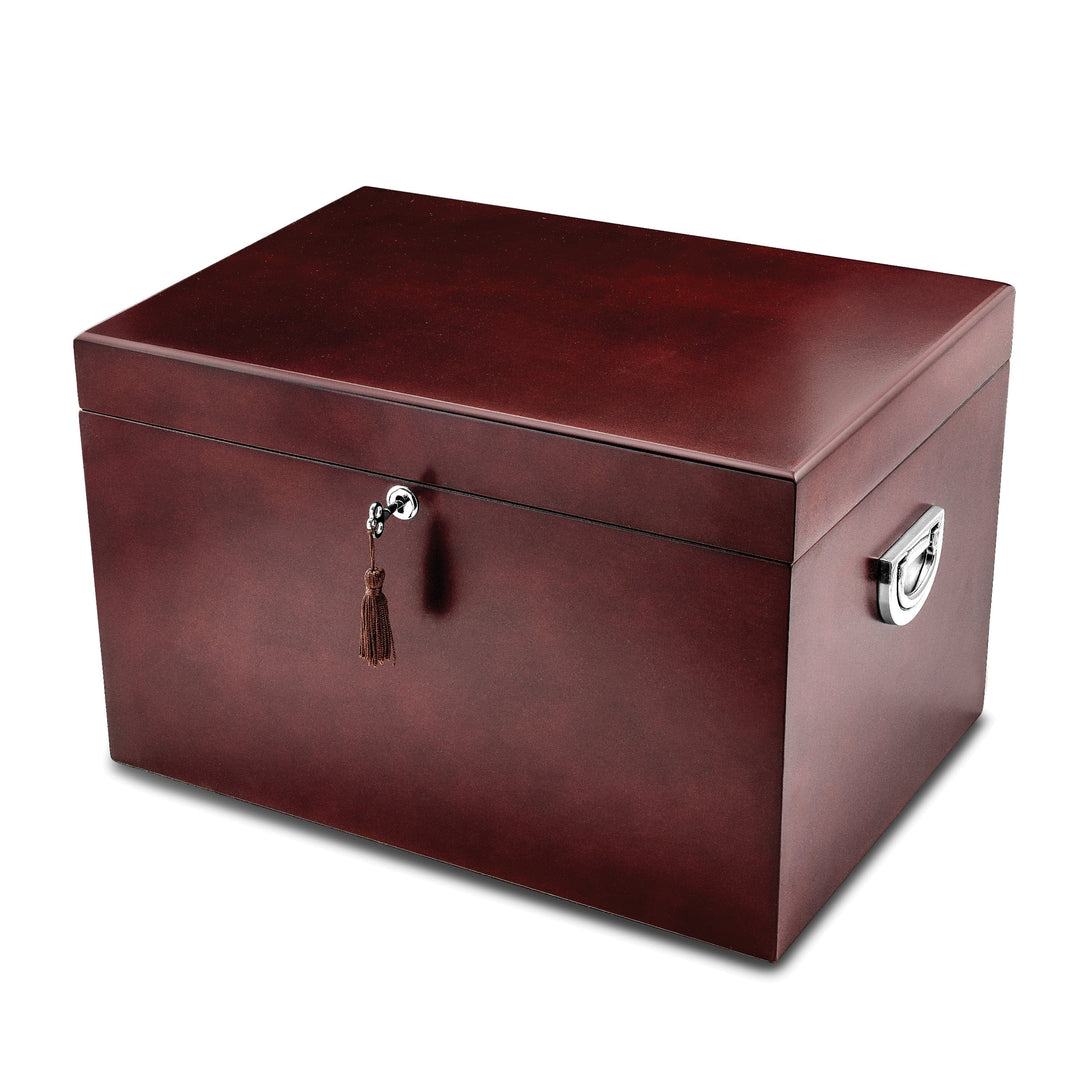 Lovely Rita's Keepsake Box Luxury Giftware Cherry Poplar Veneer Matte Finish Velveteen Lining Locking Memorial Keepsake Box