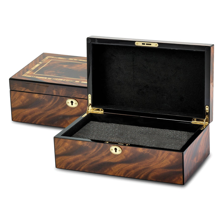 Lovely Rita's Keepsake Box Tiger Wood Veneer Multi Use Collector Box