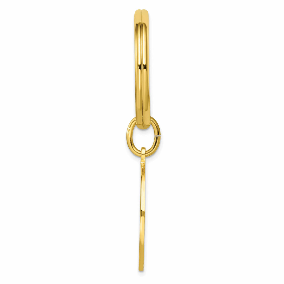 Jere Collection Key Ring Gold Plated Polished Round Key Ring