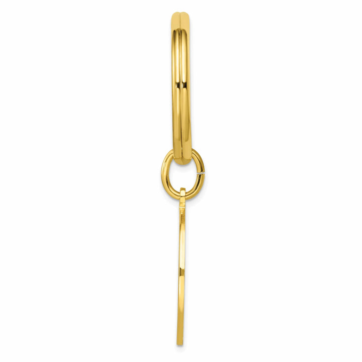 Jere Collection Key Ring Gold Plated Polished Round Key Ring