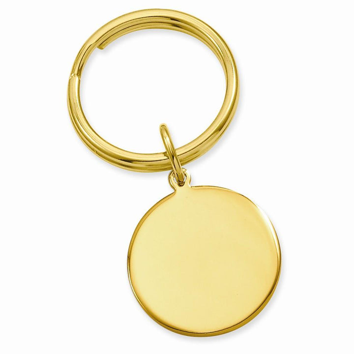 Jere Collection Key Ring No Engraving Gold Plated Polished Round Key Ring