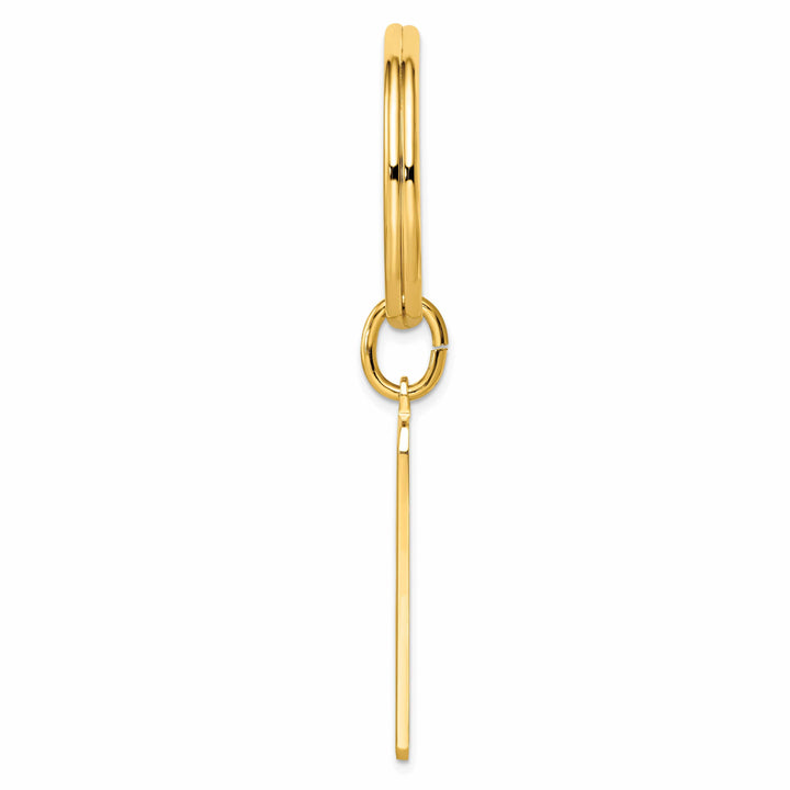 Jere Collection Key Ring Yellow Gold Plated Horizontal Lines Key Ring